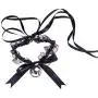 Sweet Lace Bell Pendant Choker Necklace Bow Collar Adjustable Neckband for Women Girls Men Cat Cosplay Jewelry