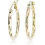 10K Yellow or White Gold Solid Polished Hoop Earrings for Women | 2mm Thick | Round Hoop Earrings | Secure Click-Top | Shiny Classic Earrings, 15mm-90mm