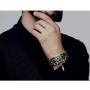 JIAOGE Evil Eye Bracelets, Bohomian Layered Leather Turquoise Beads Bracelets for Men, Retro Punk Leaf Bracelets for Women