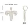 .925 Sterling Silver CZ Zodiac Pendant Necklace - 2MM Franco Chain 20'' - Choose Your Horoscope