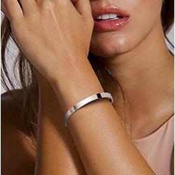 Suyi Inspirational Bracelet for Women Personalized Gift Cuff Bracelet Mantra Engraved Birthday Bangle Bracelet