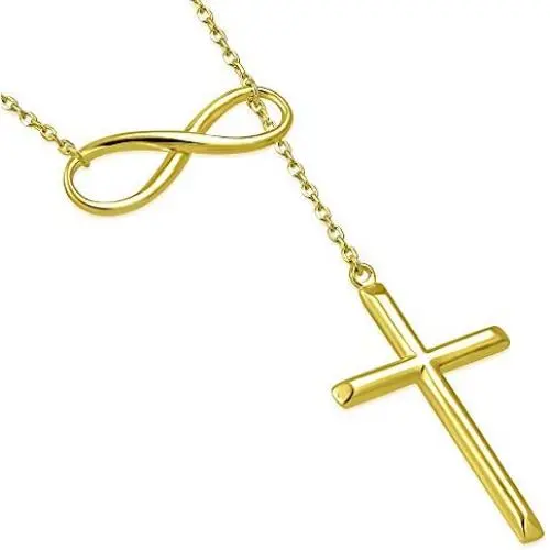 925 Sterling Silver Infinity Cross Necklace For Women - Modern Cross And Infinity Necklace - Infinity Love Cross Pendant In 3 Color Styles - Religious Jewelry with Adjustable Chain - Top Gifting Idea 925 Sterling Silver Infinity Cross Necklace For Women - Modern Cross And Infinity Necklace - Infinity Love Cross Pendant In 3 Color Styles - Religious Jewelry with Adjustable Chain - Top Gifting Idea