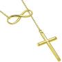 925 Sterling Silver Infinity Cross Necklace For Women - Modern Cross And Infinity Necklace - Infinity Love Cross Pendant In 3 Color Styles - Religious Jewelry with Adjustable Chain - Top Gifting Idea