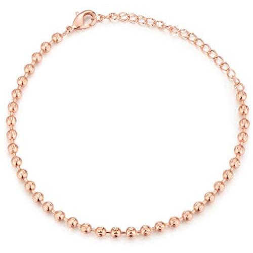 Blossom & Hue 3mm Diamond Cut Adjustable Beaded Ball Bracelet