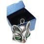 Cat Head Eye Necklace Pendant, LOYEH Vintage Gothic Necklaces Pendants Men Women Gift Jewelry Evil Green Eye 1.41x1.40inches