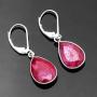 Silver Palace 925 Sterling Silver Natural Gemstone Teardrop Earrings For Women & Girls