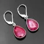 Silver Palace 925 Sterling Silver Natural Gemstone Teardrop Earrings For Women & Girls