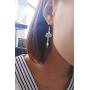 MANZHEN Simple Lightning Bolt Dangle Drop Earrings Women Flash Earrings Jewelry