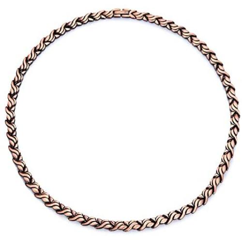 RainSo Womens Pure Copper Magnetic Therapy Necklace Pain Relief for Arthritis with Gift Box