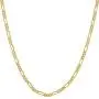 Lifetime Jewelry 2.5mm Figaro Chain Necklace 24k Real Gold Plated Women and Men