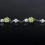 JIANGXIN 925 Sterling Silver Birthstone Chain Link Bracelet for Women Girl Lucky Four leaf clover Gemstone Fine Jewelry Good Luck Shamrock Birthday Gift JIANGXIN 925 Sterling Silver Birthstone Chain Link Bracelet for Women Girl Lucky Four leaf clover Gemstone Fine Jewelry Good Luck Shamrock Birthday Gift