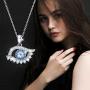 PEIMKO Evil Eye Pendant Necklace for Women 925 Sterling Silver Greek Protection Jewelry Amulet Gift for Girls Boys