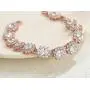 SWEETV Cubic Zirconia Wedding Bridal Bracelet Jewelry for Brides,Bridesmaid, Oval Crystal Tennis Bracelet for Women Prom