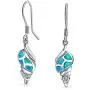 Nautical Blue Created Opal Tropical Beach Seashell Dangle Earrings For Women For Teen Fish Wire Hook 925 Sterling Silver Nautical Blue Created Opal Tropical Beach Seashell Dangle Earrings For Women For Teen Fish Wire Hook 925 Sterling Silver