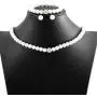 Brishow Wedding Pearl Necklace Earrings Bracelet Jewelry Set Silver Bride Crystal Pearl Chain Bridal Fit for Women and Girls Brishow Wedding Pearl Necklace Earrings Bracelet Jewelry Set Silver Bride Crystal Pearl Chain Bridal Fit for Women and Girls