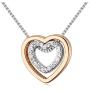 xinjue Forever Love Gold Double Heart Pendant Layered Necklace for Women Jewelry Gifts 16 inches…