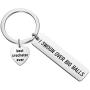 SEIRAA Knitting Gift Crochet Jewelry I Swoon Over Big Balls Keychain Knitter Gift Crocheting Jewelry Maker Gift for Women