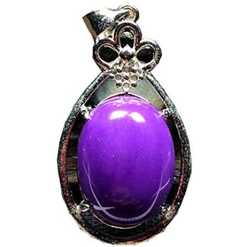 Necklace Pendant Natural Purple Phosphosiderite Beads Jewelry for Women Men Crystal 17x12mm Beads Silver Gemstone AAAAA
