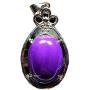 Necklace Pendant Natural Purple Phosphosiderite Beads Jewelry for Women Men Crystal 17x12mm Beads Silver Gemstone AAAAA