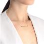 Frwiskp Pendant Necklace - 18K Rose Gold Plated Necklace with Shiny Cubic Zirconia 16'' Danity Jewelry Gift for Women Girls