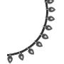 Saissa Silver Tone Oxidized Choker Boho Gypsy Thread Rope Indian Necklace Jewelry for Women