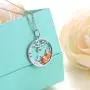 S925 Sterling Silver Pumpkin and Devil Forest or Sunflower Pendant Necklace for Women 18'' S925 Sterling Silver Pumpkin and Devil Forest or Sunflower Pendant Necklace for Women 18''