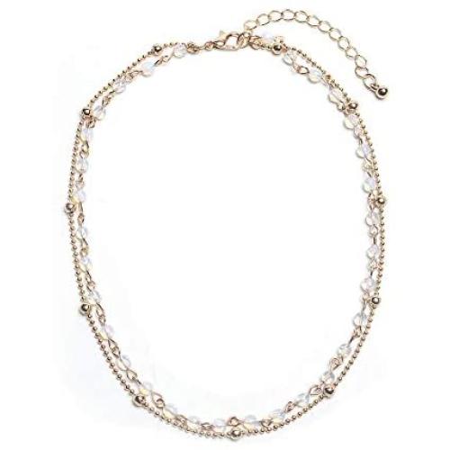 Artilady Opal Choker Necklace for Women Gold Layered Necklace Jewelry Gift