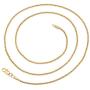 The Bling Factory 2mm 14k Yellow Gold Plated Twisted Rope Chain Necklace