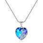 IEFRICH Gifts for Women Girls Jewelry, Cubic Zirconia Crystal Love Heart Pendant Initial Necklace Gifts for Women Girls Mom Birthday Christmas Mothers Day Valentines Present