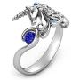 Ronliy Silver Unicorn Cut Ring for Man Woman Jewelry Wedding Engagement Gifts