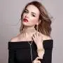 Hicarer Women Crystal Jewelry Set Rhinestone Tassel Choker Necklace Long Tassel Earrings Rhinestone Stretch Bracelet Ring Hicarer Women Crystal Jewelry Set Rhinestone Tassel Choker Necklace Long Tassel Earrings Rhinestone Stretch Bracelet Ring