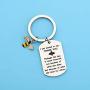 BEKECH Honey Bee Charm Keychain Perhaps the Bee Is More Honored Because of What She Does for Others Bee Jewelry Keyring Appreciation Gift for Teachers, Coworkers,Employees