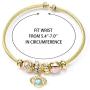 RIMAYZI 14K Gold Plated Bracelet for Women, Bracelet for Girls, Gold Bracelets, Jewelry for Women, Crystal Bracelets, Zircon Bracelets, Gift Box