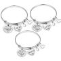 EIGSO Sister Gift The Love Between Sisters is Forever Sister Bracelet Set Sister Gift for Big sis Mid Sis Lil Sis