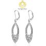 Big Apple Hoops - Lightweight 45mm Victorian Art Deco Filigree Leverback Dangle Pear Shaped Teardrop Earrings Made from Real Solid 925 Sterling Silver Oxidized Finish