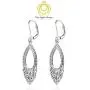 Big Apple Hoops - Lightweight 45mm Victorian Art Deco Filigree Leverback Dangle Pear Shaped Teardrop Earrings Made from Real Solid 925 Sterling Silver Oxidized Finish Big Apple Hoops - Lightweight 45mm Victorian Art Deco Filigree Leverback Dangle Pear Shaped Teardrop Earrings Made from Real Solid 925 Sterling Silver Oxidized Finish
