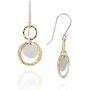 Two Tone Infinity Earrings 925 Sterling Silver & 14k Gold Filled Multi Circles Dangle Earrings
