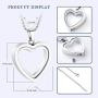 zeqingjw Glass Cremation Jewelry Necklace for Ashes Heart Memorial Lockets for Ashes Stainless Steel Keepsake Urn Ashes Pendants