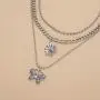YERTTER Vintage Punk Multi layer Butterfly Flower Pendant Necklace Beaded Choker Boho Jewelry Chain for Women and Girls