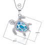 OneSight Blue Opal Sea Turtle Bracelet/Anklet/Necklace/Earring Sterling Silver Bracelets Jewelry for Women Gifts