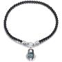MPRAINBOW Mens Stainless Steel Greek Blue Dragon Evil Eye Axe Casting Dog Tag Pendant Amulet Necklace