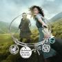 BLEOUK Outlander Gift Sasenach Inspired Jewelry Gift She Believed She Could So She Did Outlander Scottish Thistle Dragonfly Charm Bracelet