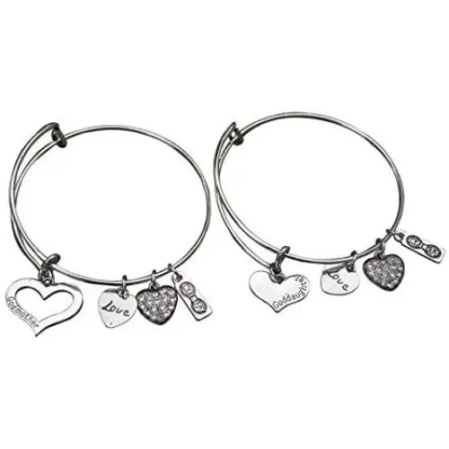 Infinity Collection Godmother, Goddaughter Bangle Bracelet Set- Godmother Gifts- Godmother Jewelry for Godmothers & Goddaughters Infinity Collection Godmother, Goddaughter Bangle Bracelet Set- Godmother Gifts- Godmother Jewelry for Godmothers & Goddaughters