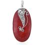 925 Sterling Silver Fashion Unique Costume Statement Stylish Pendant Sponge Coral Jewelry For Women Gifts