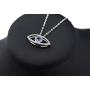 IOHUPCI Evil Eye Jewelry 925 Sterling Silver Blue White CZ Eye Pendant Necklace Gifts for Women Girl 18'' Sliver Chain