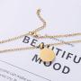 HIXIN A-Z Initial Letters Pendant Necklace Yellow 18K Gold Plated Dainty Capital Letter Alphabet Name Necklace Personalized Charms Choker Chain Necklace Jewelry Gift