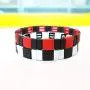 YBMYCM Rainbow Bracelet - Enamel Tile Bracelet Stackable Colorful Beads Stretch Bangle for Women Men Girls YBMYCM Rainbow Bracelet - Enamel Tile Bracelet Stackable Colorful Beads Stretch Bangle for Women Men Girls