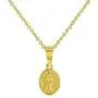 In Season Jewelry 18k Gold Plated Oval Small Miraculous Virgin Mary Medal Necklace Pendant Girls 18'' In Season Jewelry 18k Gold Plated Oval Small Miraculous Virgin Mary Medal Necklace Pendant Girls 18''