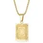 FUNRUN JEWELRY Stainless Steel Initial Pendant Necklace for Men Women Gold Plated Square Letter Pendant Necklace Alphabet 26 A-Z FUNRUN JEWELRY Stainless Steel Initial Pendant Necklace for Men Women Gold Plated Square Letter Pendant Necklace Alphabet 26 A-Z