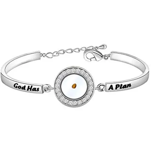 Zuo Bao Christian Gift Mustard Seed Bracelet God Has a Plan Jewelry Inspirational Religious Bible Verse Jewelry Gift for Women Girls Zuo Bao Christian Gift Mustard Seed Bracelet God Has a Plan Jewelry Inspirational Religious Bible Verse Jewelry Gift for Women Girls